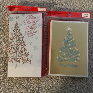 Christmas and New Year Greeting Cards Set